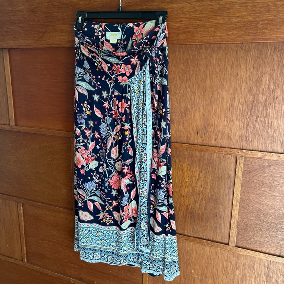 Maeve Firenza Navy Floral Skirt - Picture 1 of 6